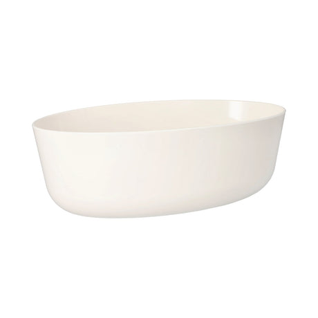 Starpak "Cella" Mehrweg-Schalen oval, 2400 ml,  weiß 1 Karton (4 Packungen × 15 Stück)