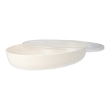 Starpak "Cella" Mehrweg-Schalen oval, 2400 ml, weiß 1 Karton (4 Packungen × 15 Stück)