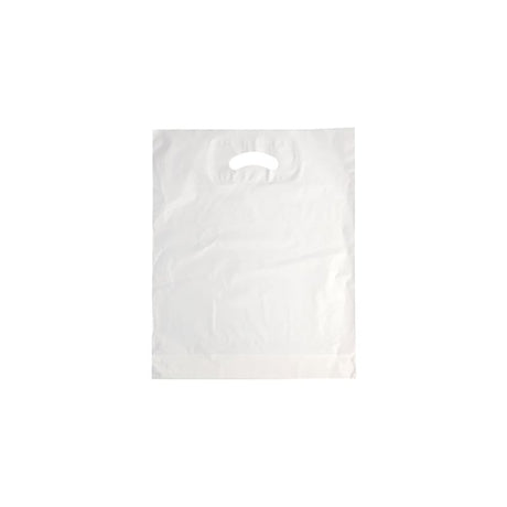 Starpak Griffloch Tragetaschen, HDPE, weiß, 44 cm x 36 cm x 9 cm