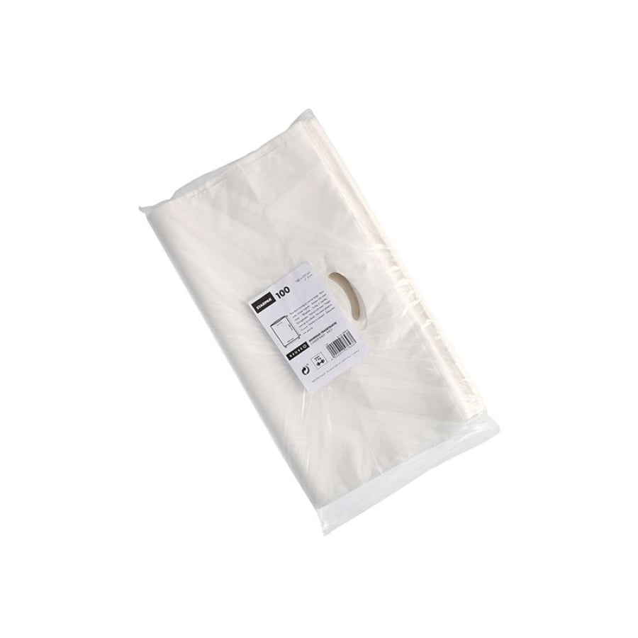Starpak Griffloch Tragetaschen, HDPE, weiß, 50 cm x 45 cm x 9 cm
