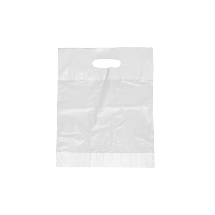 Starpak Griffloch Tragetaschen, HDPE, weiß, 50 cm x 45 cm x 9 cm