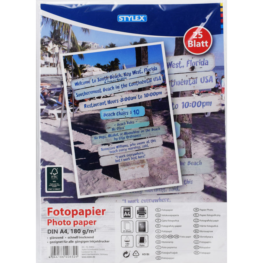 STYLEX Fotopapier DIN A4, glänzend