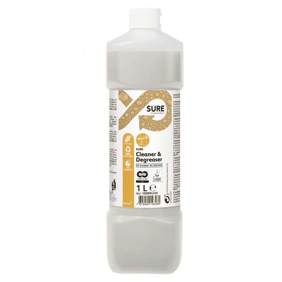 SURE Cleaner & Degreaser Öko-Fettlöser Karton (6 × 1000 ml)