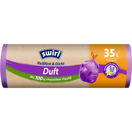 Swirl®  Duft - Müllbeutel Reißfest, Vanille-Lavendel, 35 Liter 1 Rolle = 9 Beutel