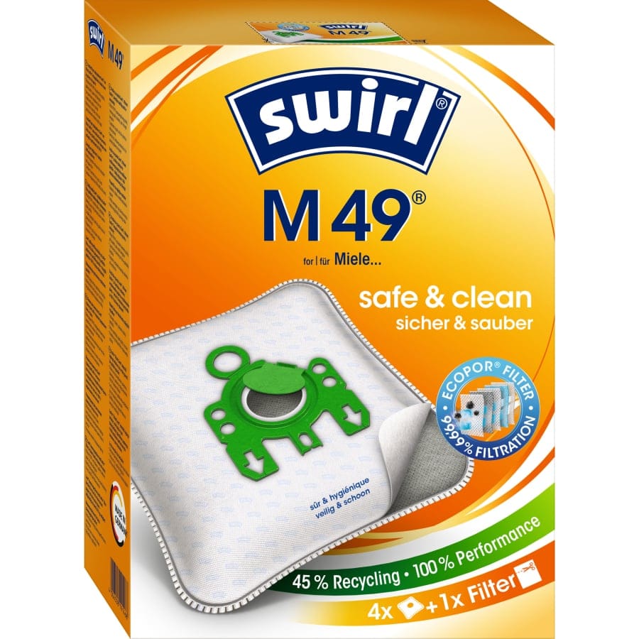 Swirl® M 49 MicroPor® Plus Green Staubsaugerbeutel
