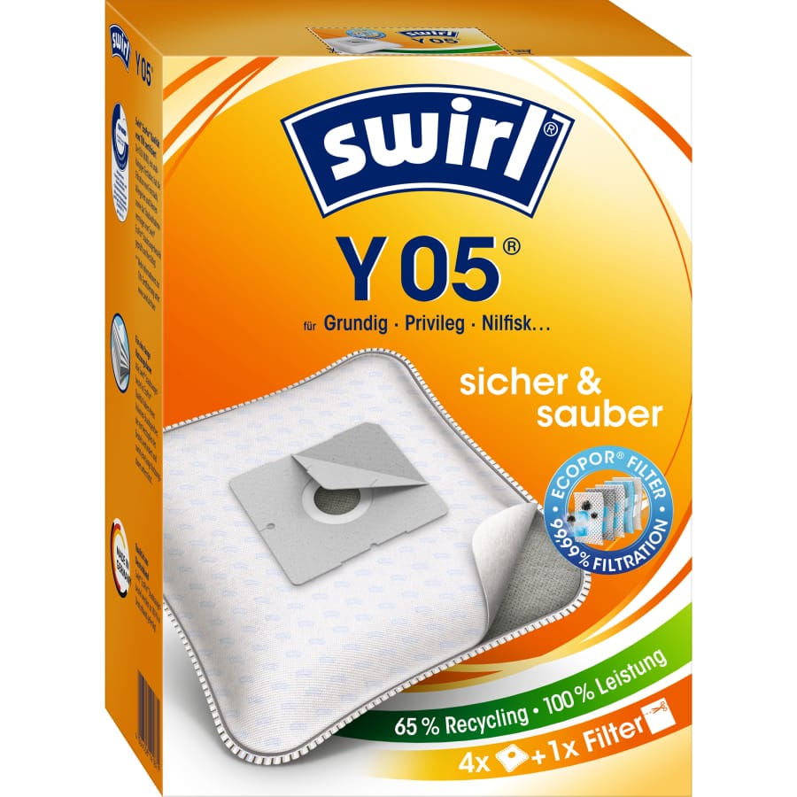 Swirl® Y 05 MicroPor® Plus Green Staubsaugerbeutel Vorteilspack