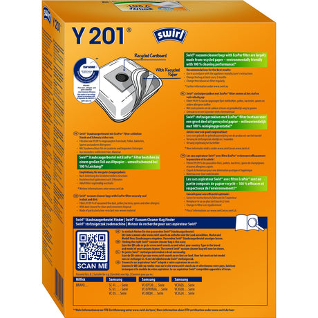 Swirl Y 201 MicroPor® PLUS AirSpace® Staubsaugerbeutel