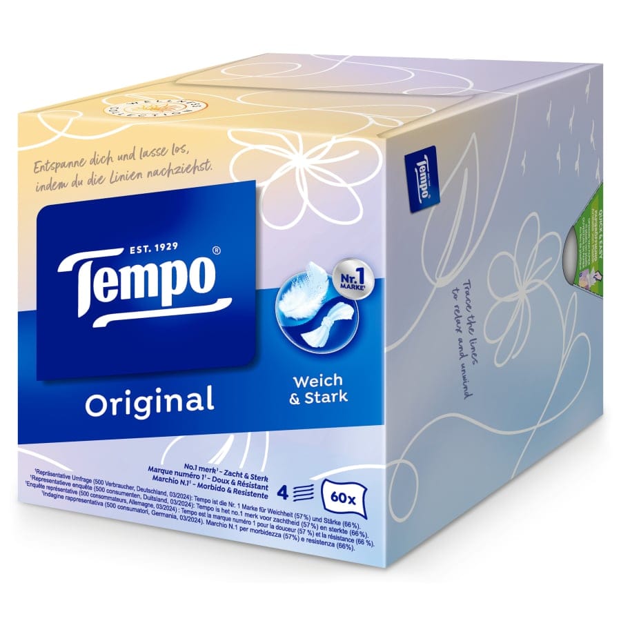 Tempo Original Taschentücher Würfelbox