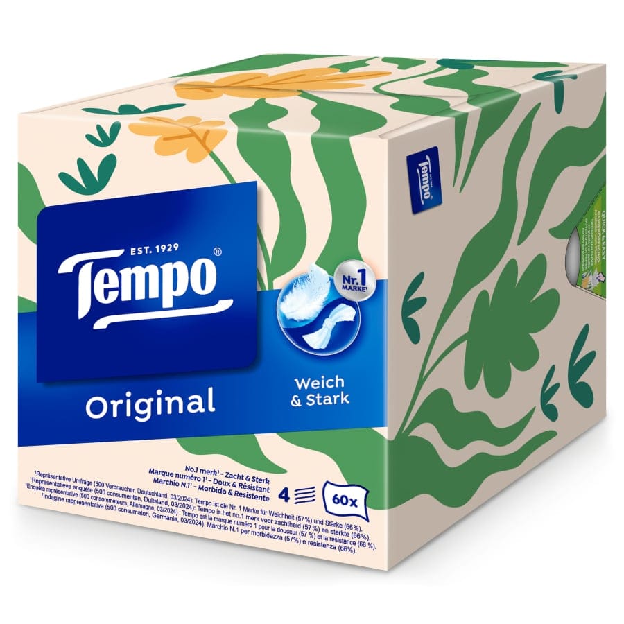 Tempo Original Taschentücher Würfelbox