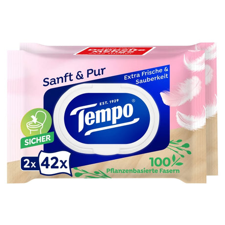 Tempo sanft & pur feuchte Toilettentücher