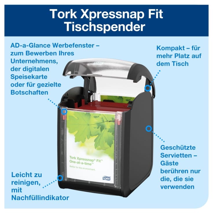 Tork Xpressnap Fit Tischspender hygienisch Gastronomie
