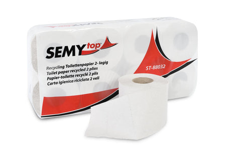 Toilettenpapier , 2-lagig, weiss 1 Packung = 8 Rollen à 250 Blatt
