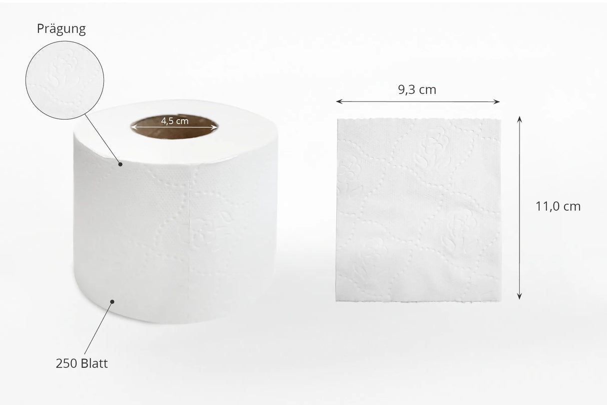Toilettenpapier, Tissue, 2-lagig, weiß