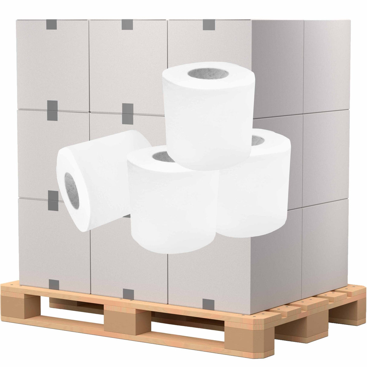 Toilettenpapier, Tissue, 3-lagig, hochweiß 120× 8 X 150 Blatt
