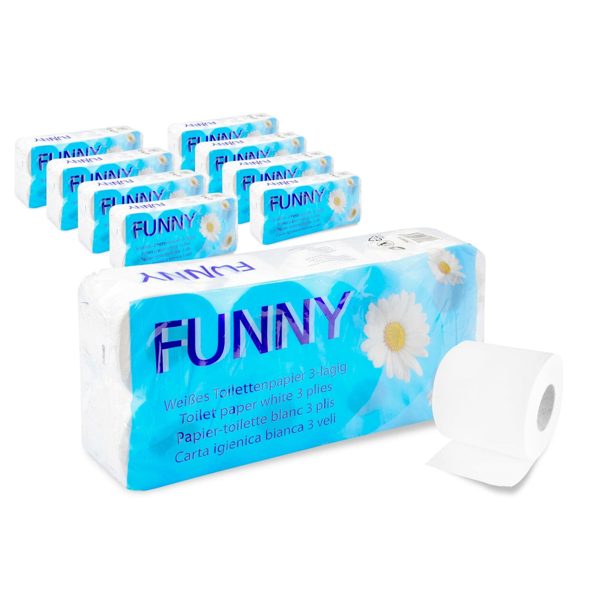 Toilettenpapier, Tissue, 3-lagig, hochweiß