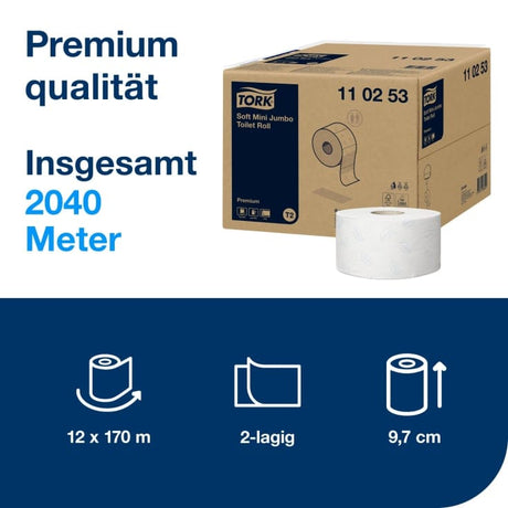 Tork Mini Jumbo Toilettenpapier T2 Premium 2-lagig