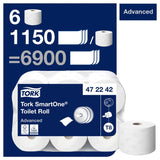 Tork Toilettenpapier SmartOne T8 kompatibel weiß Reinigungsbedarf