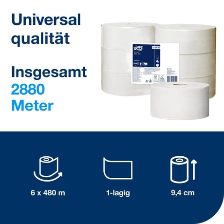 Tork Jumbo Toilettenpapierrolle T1 Universal 1-lagig weiß