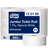 Tork Jumbo Toilettenpapierrolle T1 Universal 1-lagig weiß