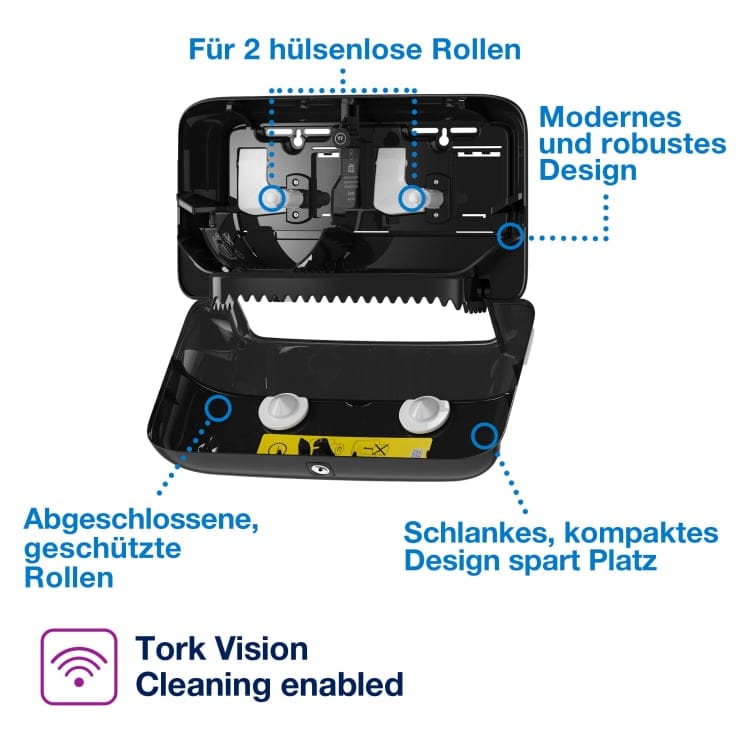 Tork Doppelrollenspender hülsenlos Midi Toilettenpapier T7