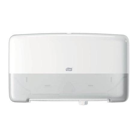 Tork Elevation Doppelrollenspender Mini Jumbo Toilettenpapier weiß, 432 x 256 x 146 mm