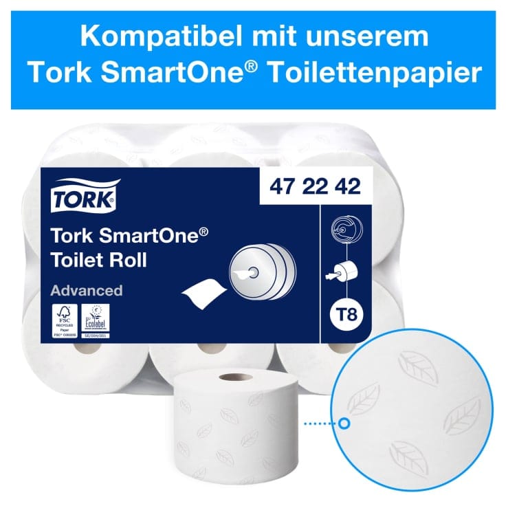 Tork SmartOne Toilettenpapierspender T8 Einzelblattentnahme