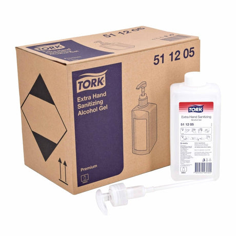 Tork Extra Händedesinfektionsgel 1 Karton = 8 Pumpflaschen à 500 ml