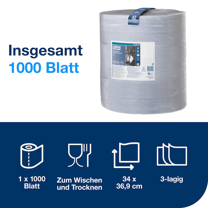 Tork Industrie Papierwischtuch blau