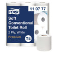 Tork Kleinrollen Toilettenpapier Premium T4 2-lagig, 600 Blatt