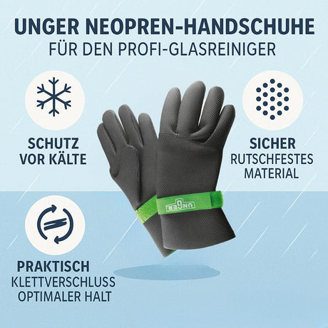 UNGER neoprene gloves for glass cleaning