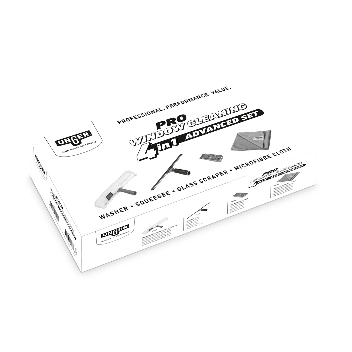 UNGER Pro Window Cleaning 4in1 Advanced Glasreinigungsset