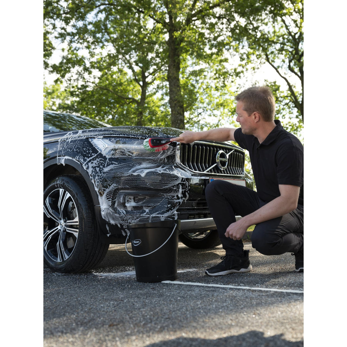Vikan Autowaschbürste mit Vollgummi-Puffer, 345 mm