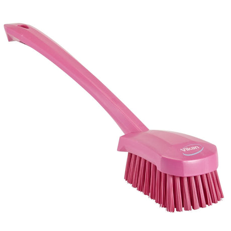 Vikan Langstielige Waschbürste, hart Pink