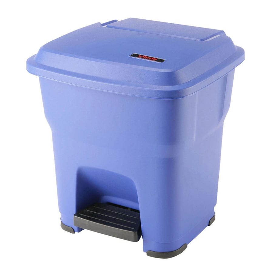 Vileda Abfalleimer Hera mit Pedal, 35 Liter 35 l, 39 x 39 x 44 cm, Blau