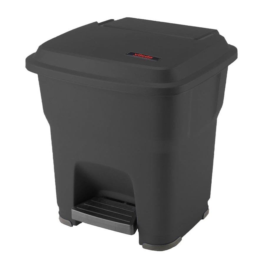 Vileda Abfalleimer Hera mit Pedal, 35 Liter 35 l, 39 x 39 x 44 cm, Schwarz