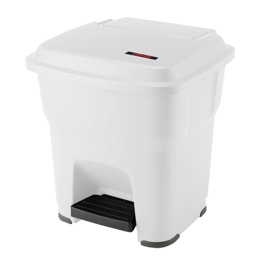 Vileda Abfalleimer Hera mit Pedal, 35 Liter 35 l, 39 x 39 x 44 cm, Weiß