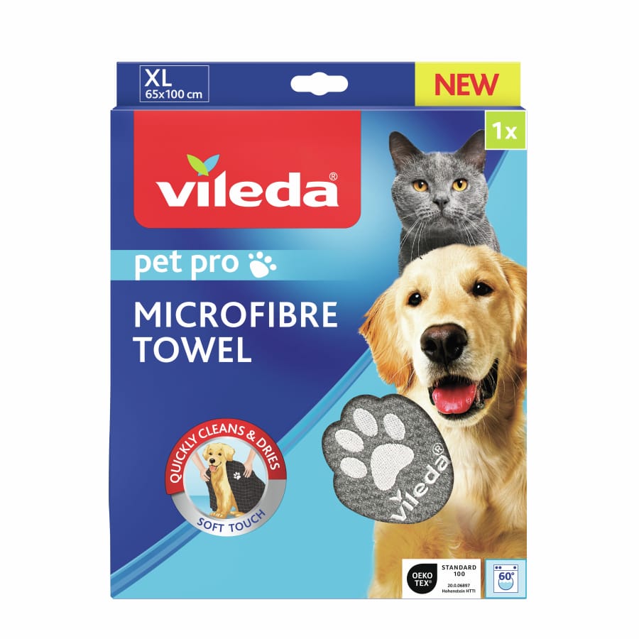 Vileda Pet Pro Microfibre Towel Mikrofasertuch Größe XL (65 x 100 cm)