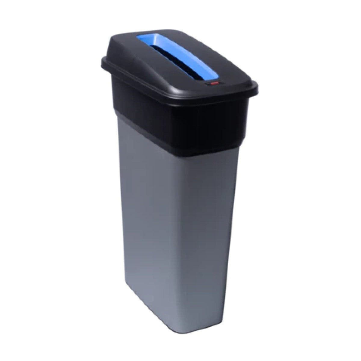 Vileda Professional Geo Mülleimer, 49 x 29 x 73 cm, 70 Liter 70 l, Schwarz Blau Inkl Deckel Für Papier