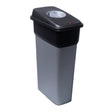 Vileda Professional Geo Mülleimer, 49 x 29 x 73 cm, 70 Liter 70 l, Schwarz Grau Inkl Deckel Mit Griff
