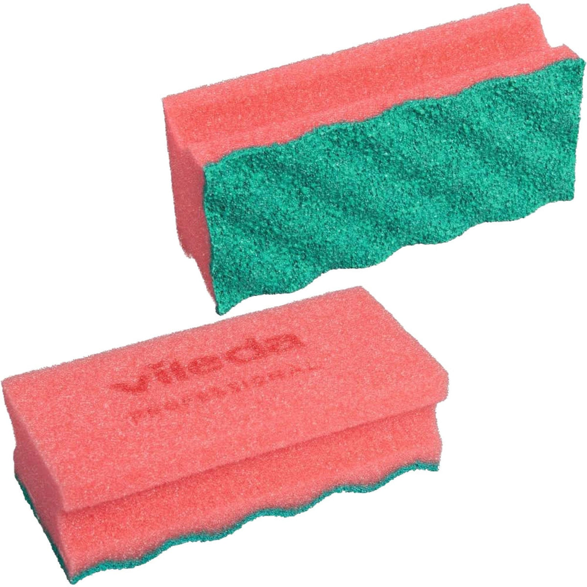 Vileda Professional PUR active SchwammProfi Reinigungsschwamm 1 Packung (10 Stück), 15 x 7 x 4,5 cm, Rot