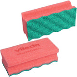 Vileda Professional PUR active SchwammProfi Reinigungsschwamm 1 Packung (10 Stück), 15 x 7 x 4,5 cm, Rot