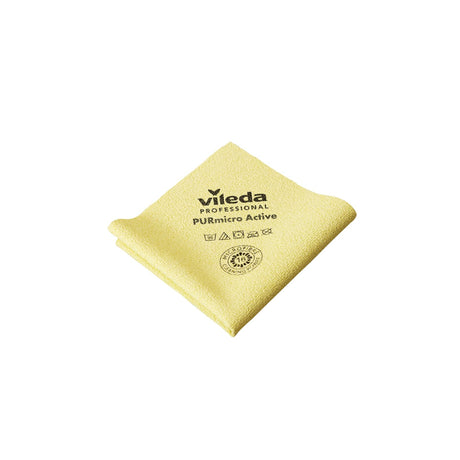 Vileda Professional PURmicro Active, beschichtetes Microfasertuch Gelb