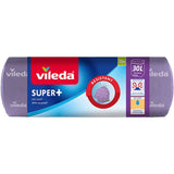 Vileda SUPER+ 30 Liter Müllbeutel, Lavendel Duft, mit Zugband 1 Karton = 21 Rollen