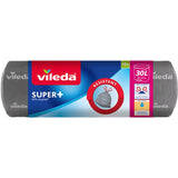 Vileda SUPER+ Müllbeutel, 30 Liter, mit Zugband 1 Karton = 24 Rollen