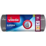 Vileda SUPER+ Müllbeutel, 50 Liter, mit Zugband 1 Karton = 21 Rollen