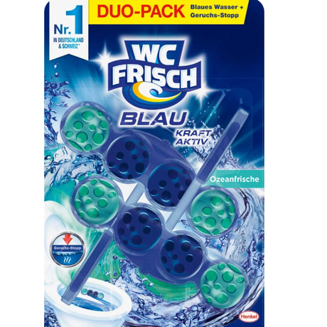 WC Frisch Kraft-Aktiv WC-Duftspüler Blau, Ozeanfrische 1 Packung (2 Stück)