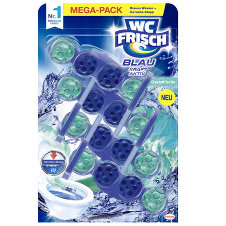 WC Frisch Kraft-Aktiv WC-Duftspüler Blau, Ozeanfrische 1 Packung (4 Stück)