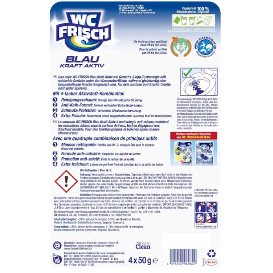 WC Frisch Kraft-Aktiv WC-Duftspüler Blau, Ozeanfrische
