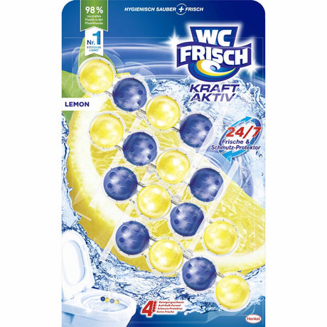 WC Frisch WC Reiniger Kraft-Aktiv Lemon 1 Packung (4 Stück × 50 g)