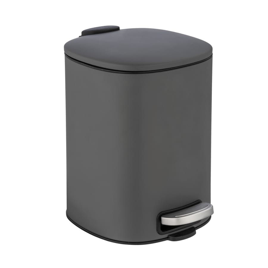 WENKO Abfalleimer Alassio Edelstahl, 5 Liter grau